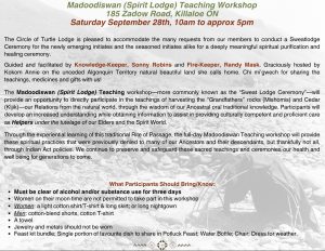 Madoodiswan Lodge Teaching Workshop
